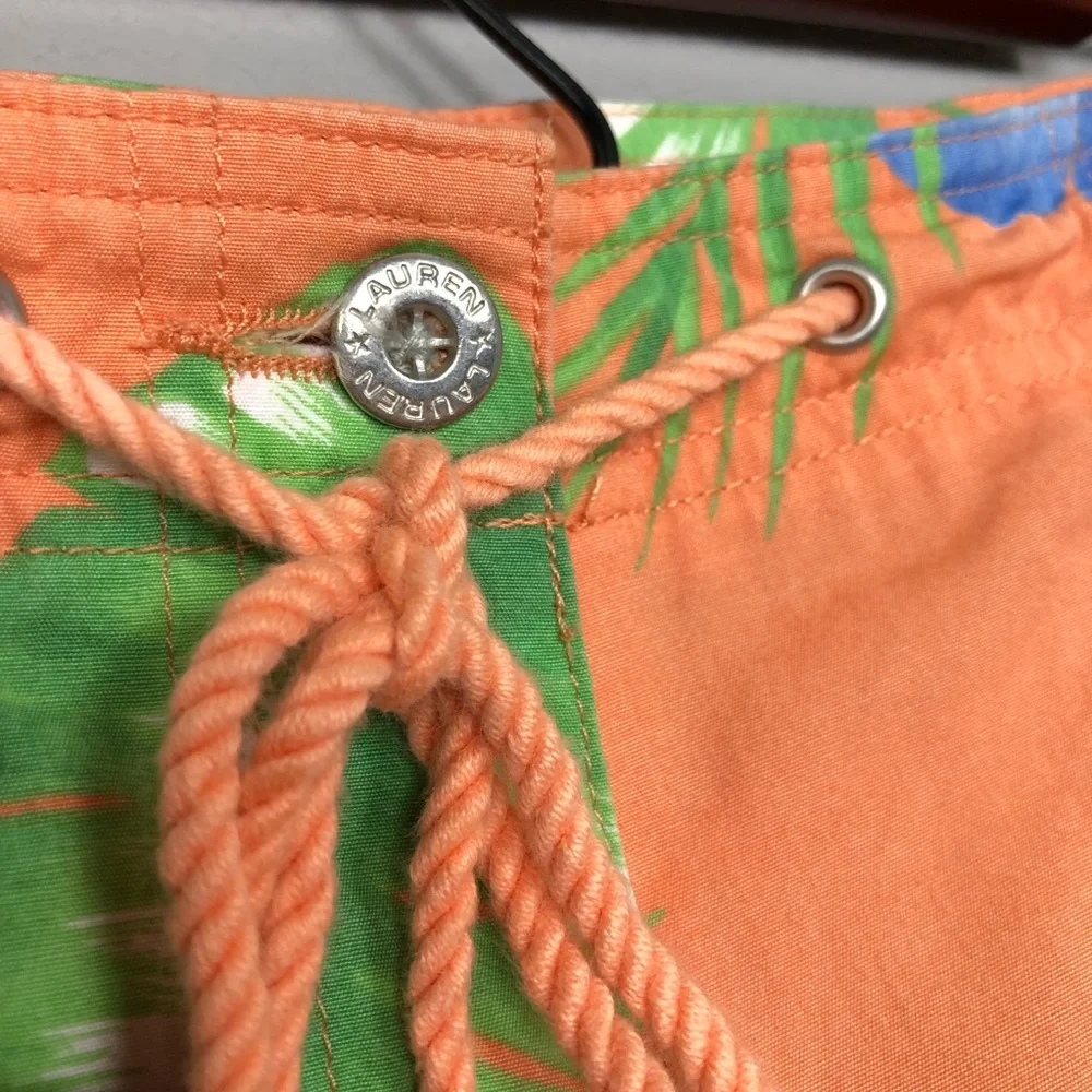 Lauren Ralph Lauren Orange Tropical Floral Pants 6 - Picture 3 of 8